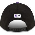 new-era-curved-brim-purple-logo-9forty-m-crown-player-replica-colorado-rockies-mlb-black-snapback-cap