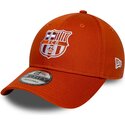 new-era-curved-brim-9forty-seasonal-fc-barcelona-laliga-orange-adjustable-cap