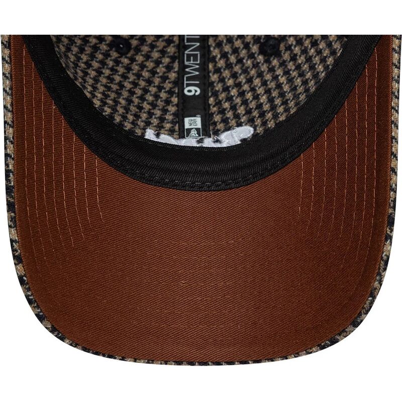 new-era-curved-brim-9twenty-herringbone-fc-barcelona-laliga-brown-adjustable-cap