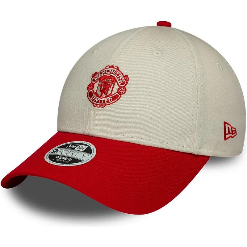 new-era-curved-brim-women-9forty-contrast-manchester-united-football-club-premier-league-beige-and-red-adjustable-cap