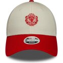 new-era-curved-brim-women-9forty-contrast-manchester-united-football-club-premier-league-beige-and-red-adjustable-cap