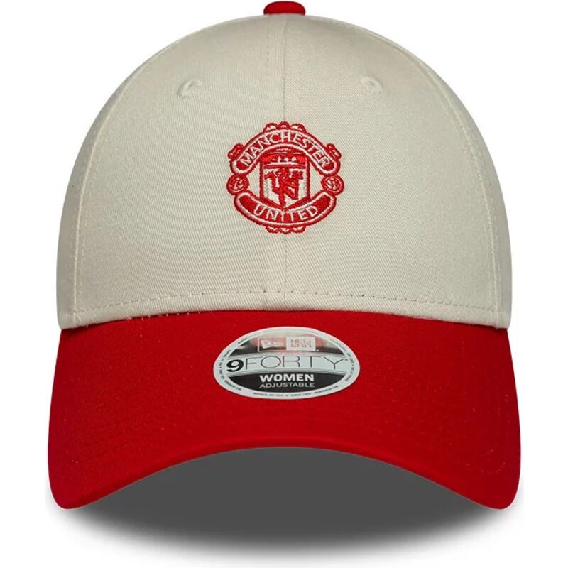 new-era-curved-brim-women-9forty-contrast-manchester-united-football-club-premier-league-beige-and-red-adjustable-cap