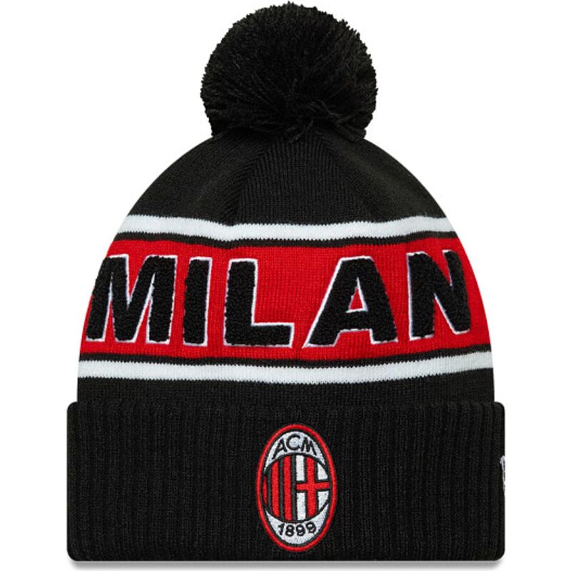 new-era-sport-cuff-ac-milan-black-and-red-beanie-with-pompom new-era-sport-cuff-ac-milan-black-and-red-beanie-with-pompom