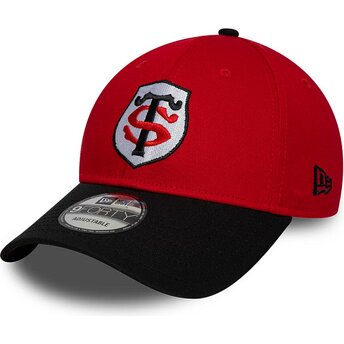 New Era Curved Brim 9FORTY Team Stade Toulousain Top 14 Red and Black Snapback Cap