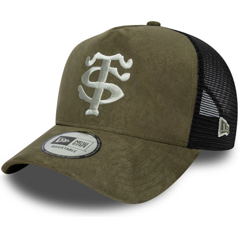 new-era-e-frame-faux-suede-stade-toulousain-top-14-green-and-black-trucker-hat new-era-e-frame-faux-suede-stade-toulousain-top-14-green-and-black-trucker-hat