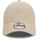 new-era-curved-brim-9forty-baby-cord-stade-toulousain-top-14-beige-adjustable-cap-with-beige-logo
