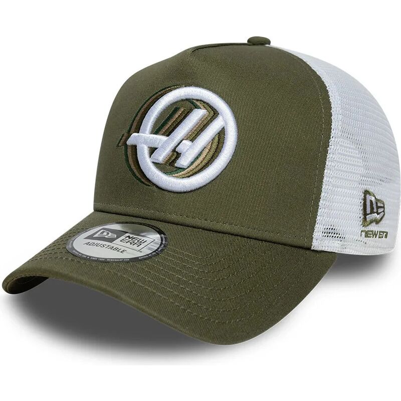 new-era-a-frame-seasonal-haas-f1-team-formula-1-green-and-white-trucker-hat