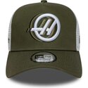 new-era-a-frame-seasonal-haas-f1-team-formula-1-green-and-white-trucker-hat