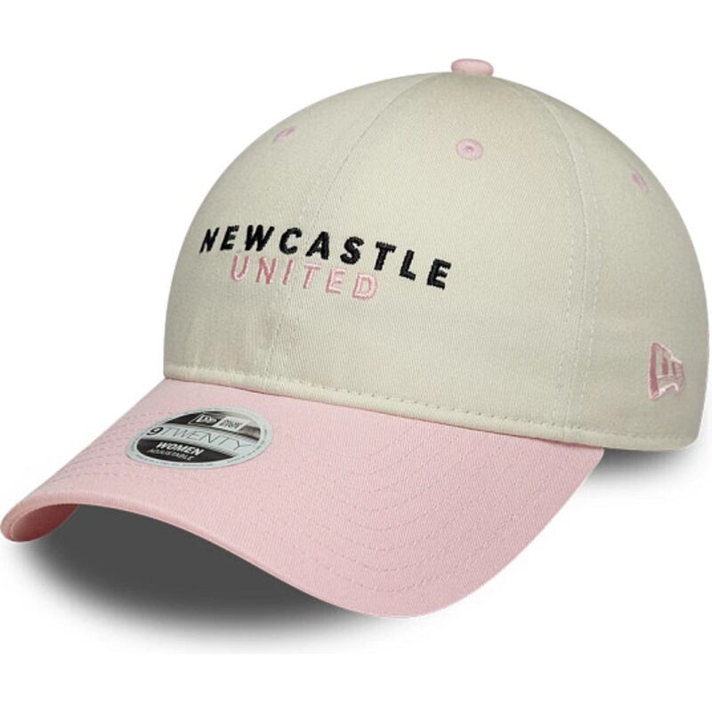 new-era-curved-brim-women-9twenty-newcastle-united-football-club-premier-league-beige-and-pink-adjustable-cap