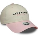 new-era-curved-brim-women-9twenty-newcastle-united-football-club-premier-league-beige-and-pink-adjustable-cap