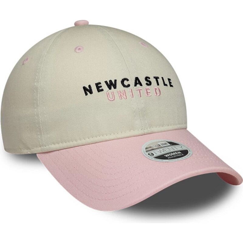 new-era-curved-brim-women-9twenty-newcastle-united-football-club-premier-league-beige-and-pink-adjustable-cap