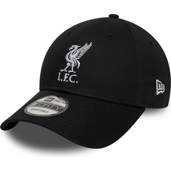 New Era Curved Brim 9FORTY Core Liverpool Football Club Premier League Black Adjustable Cap