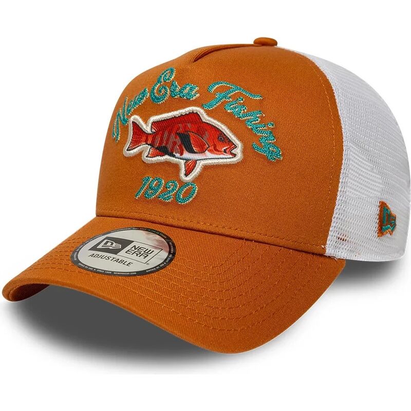 new-era-a-frame-fishing-orange-and-white-trucker-hat new-era-a-frame-fishing-orange-and-white-trucker-hat