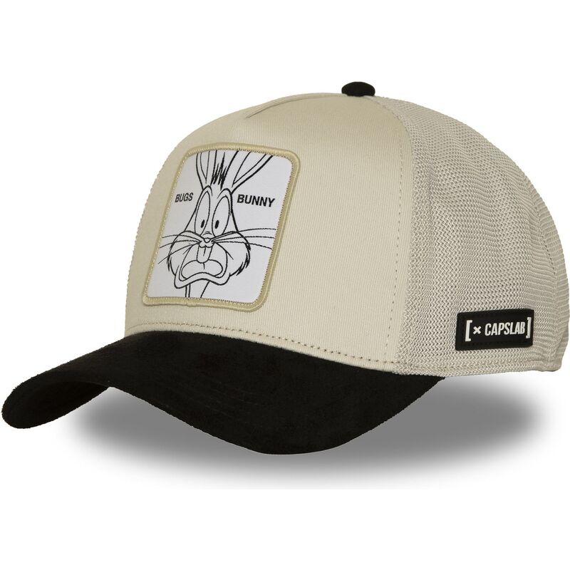 capslab-bugs-bunny-loo14-bic-looney-tunes-beige-and-black-trucker-hat