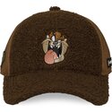 capslab-tasmanian-devil-loo14-taz-looney-tunes-brown-trucker-hat