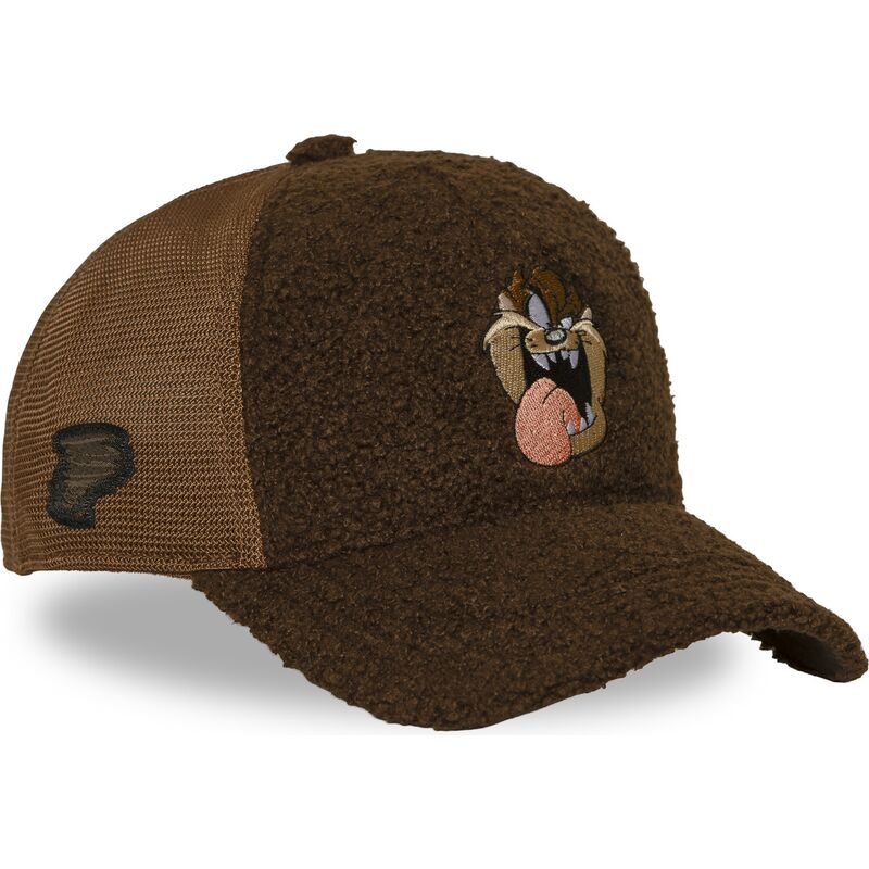 capslab-tasmanian-devil-loo14-taz-looney-tunes-brown-trucker-hat