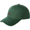 kangol-curved-brim-red-logo-washed-baseball-algae-green-adjustable-cap