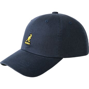 Kangol Curved Brim Washed Baseball Navy Blue Adjustable Cap