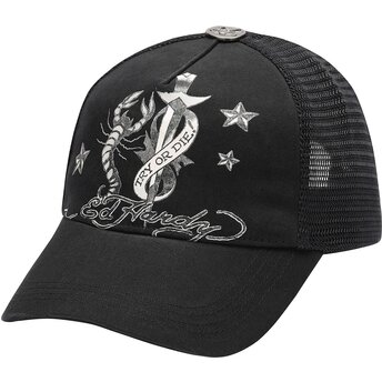 Ed Hardy Dagger Scorpion Black Trucker Hat