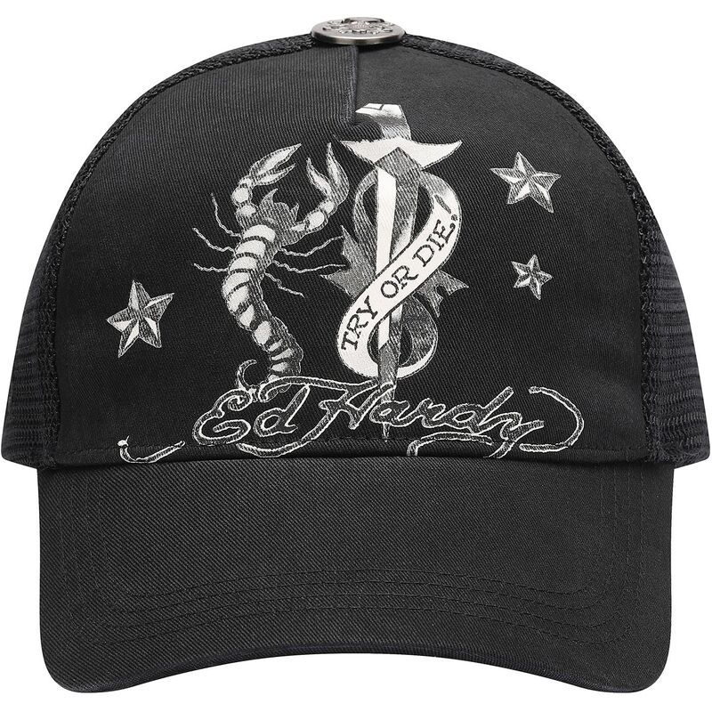 ed-hardy-dagger-scorpion-black-trucker-hat ed-hardy-dagger-scorpion-black-trucker-hat