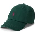 polo-ralph-lauren-curved-brim-maroon-logo-cotton-chino-classic-sport-dark-green-adjustable-cap