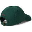 polo-ralph-lauren-curved-brim-maroon-logo-cotton-chino-classic-sport-dark-green-adjustable-cap