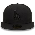 new-era-flat-brim-black-logo-59fifty-league-essential-los-angeles-dodgers-mlb-black-fitted-cap