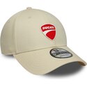 new-era-curved-brim-9forty-core-ducati-motor-motogp-beige-adjustable-cap