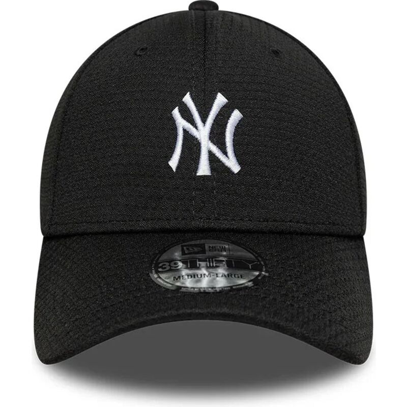 new-era-curved-brim-39thirty-stretch-mesh-new-york-yankees-mlb-black-fitted-cap new-era-curved-brim-39thirty-stretch-mesh-new-york-yankees-mlb-black-fitted-cap