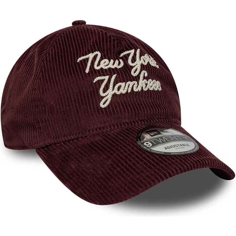 new-era-curved-brim-9twenty-a-frame-cord-script-new-york-yankees-mlb-maroon-adjustable-cap new-era-curved-brim-9twenty-a-frame-cord-script-new-york-yankees-mlb-maroon-adjustable-cap