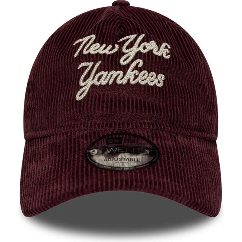 new-era-curved-brim-9twenty-a-frame-cord-script-new-york-yankees-mlb-maroon-adjustable-cap new-era-curved-brim-9twenty-a-frame-cord-script-new-york-yankees-mlb-maroon-adjustable-cap