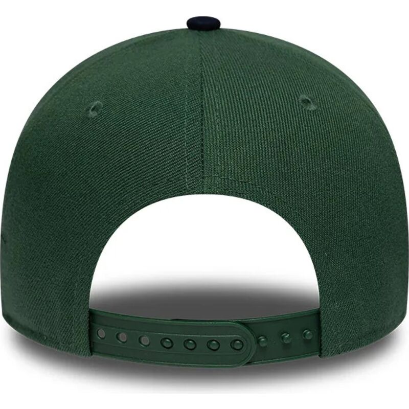 new-era-curved-brim-e-frame-suede-visor-new-york-yankees-mlb-green-and-navy-blue-snapback-cap
