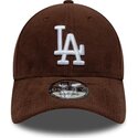 new-era-curved-brim-9forty-entry-cord-los-angeles-dodgers-mlb-brown-snapback-cap