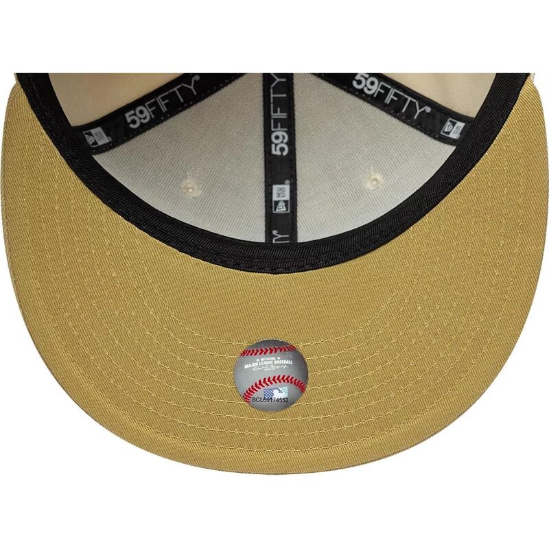 new-era-flat-brim-59fifty-league-essential-new-york-yankees-mlb-beige-and-brown-fitted-cap