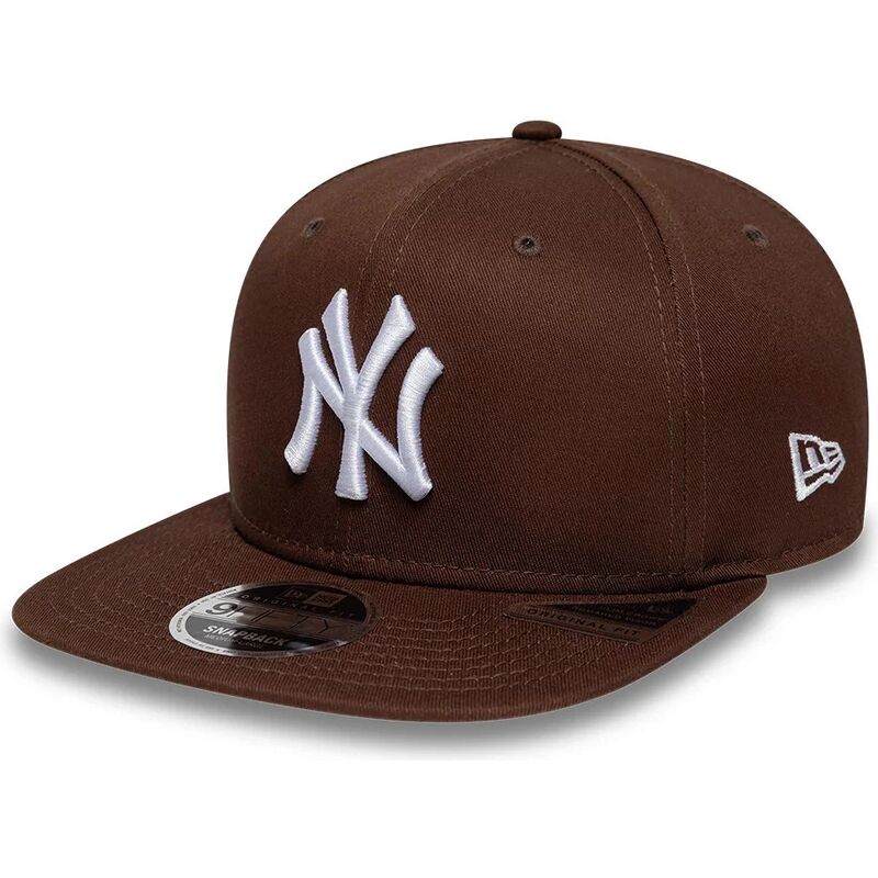 new-era-flat-brim-9fifty-original-fit-league-essential-new-york-yankees-mlb-brown-snapback-cap