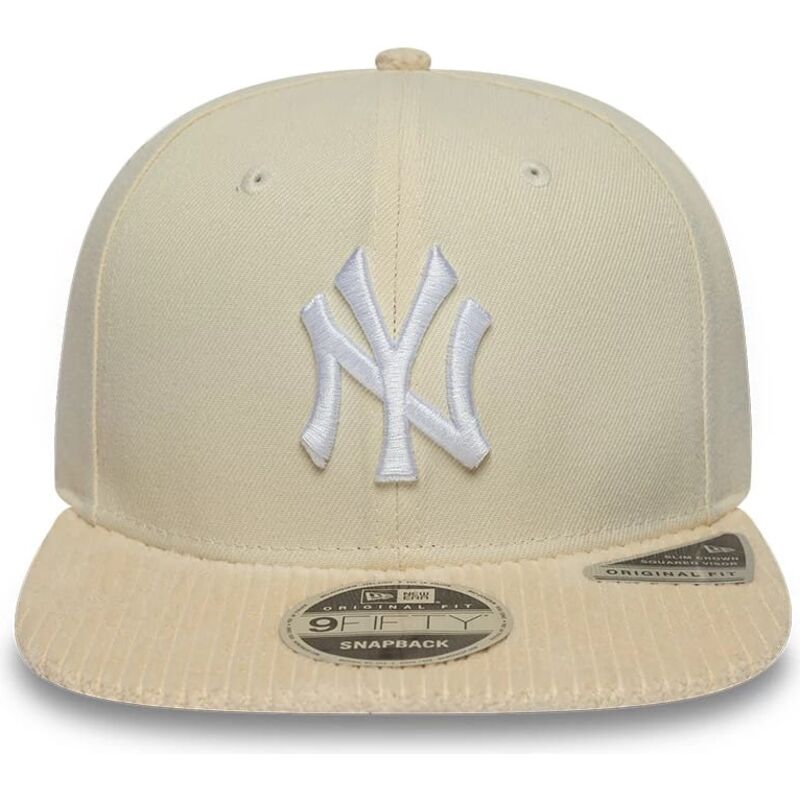 new-era-flat-brim-9fifty-cord-visor-new-york-yankees-mlb-beige-snapback-cap
