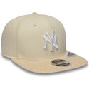 new-era-flat-brim-9fifty-cord-visor-new-york-yankees-mlb-beige-snapback-cap