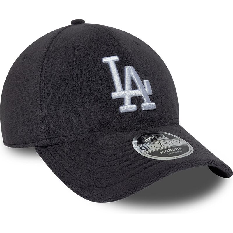 new-era-curved-brim-9forty-m-crown-fleece-los-angeles-dodgers-mlb-grey-snapback-cap