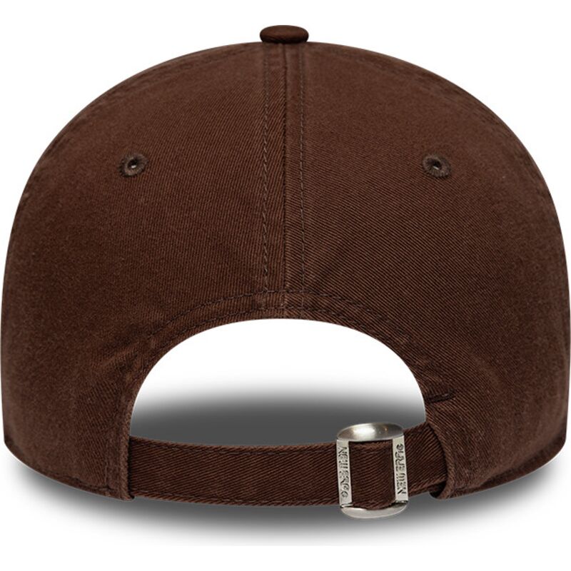 new-era-curved-brim-brown-logo-9twenty-washed-midi-logo-los-angeles-dodgers-mlb-brown-adjustable-cap
