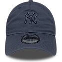 new-era-curved-brim-blue-logo-9twenty-washed-midi-logo-new-york-yankees-mlb-blue-adjustable-cap