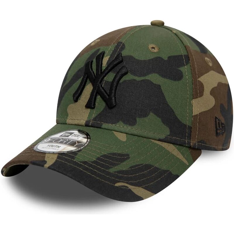 new-era-curved-brim-youth-9forty-league-essential-new-york-yankees-mlb-camouflage-adjustable-cap new-era-curved-brim-youth-9forty-league-essential-new-york-yankees-mlb-camouflage-adjustable-cap