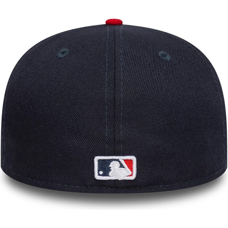 new-era-flat-brim-59fifty-ac-perf-atlanta-braves-mlb-navy-blue-and-red-fitted-cap new-era-flat-brim-59fifty-ac-perf-atlanta-braves-mlb-navy-blue-and-red-fitted-cap