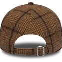 new-era-curved-brim-9twenty-mix-check-los-angeles-dodgers-mlb-brown-adjustable-cap