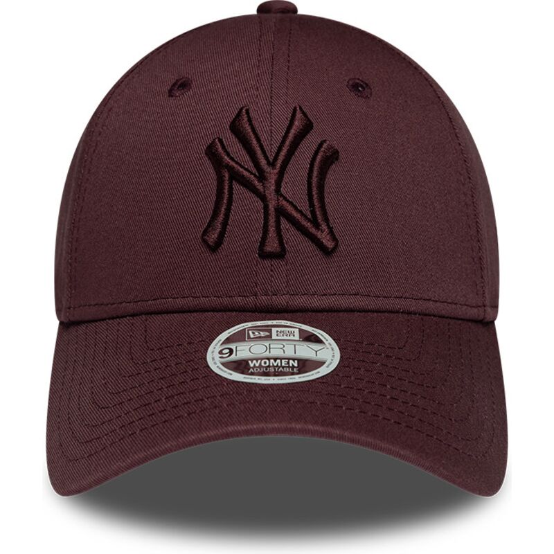 new-era-curved-brim-women-maroon-logo-9forty-league-essential-new-york-yankees-mlb-maroon-adjustable-cap new-era-curved-brim-women-maroon-logo-9forty-league-essential-new-york-yankees-mlb-maroon-adjustable-cap