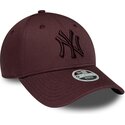 new-era-curved-brim-women-maroon-logo-9forty-league-essential-new-york-yankees-mlb-maroon-adjustable-cap