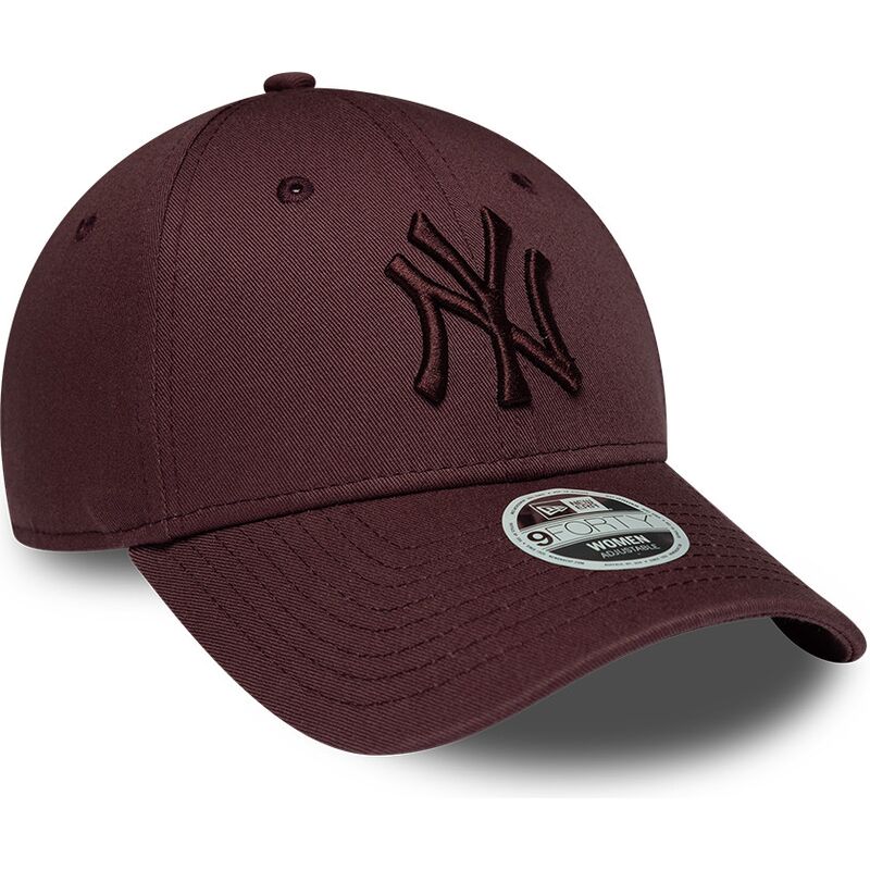 new-era-curved-brim-women-maroon-logo-9forty-league-essential-new-york-yankees-mlb-maroon-adjustable-cap new-era-curved-brim-women-maroon-logo-9forty-league-essential-new-york-yankees-mlb-maroon-adjustable-cap