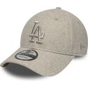 new-era-curved-brim-9forty-winter-los-angeles-dodgers-mlb-beige-snapback-cap-with-beige-logo