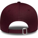 new-era-curved-brim-women-pink-logo-9forty-metallic-los-angeles-dodgers-mlb-maroon-adjustable-cap