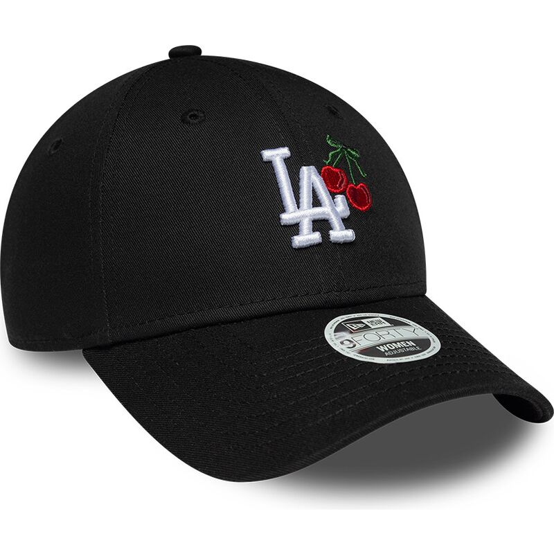 new-era-curved-brim-women-9forty-fruit-icon-cherry-los-angeles-dodgers-mlb-black-adjustable-cap