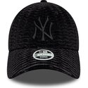 new-era-curved-brim-women-black-logo-9forty-velour-new-york-yankees-mlb-black-adjustable-cap
